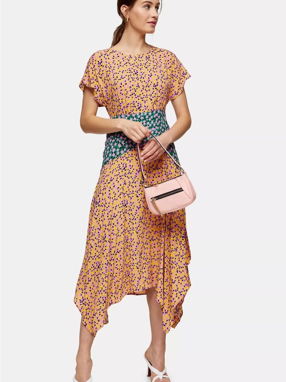 Topshop Mixed Colors Floral Dresse Size 10